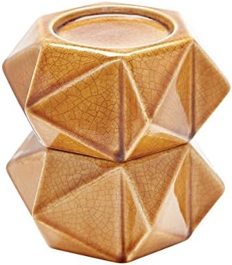 Elk Home 7-Inch Ceramic Candleholder Set Honey-Finished