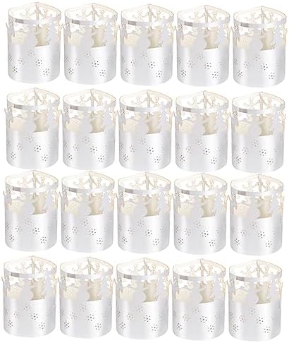 50-Piece Christmas Snowflake Candle Lampshade Decor