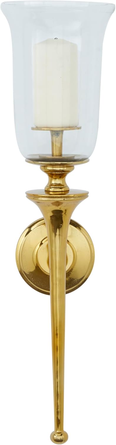 Deco 79 Gold Candle Sconce