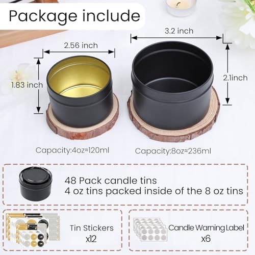 Connoo 24-Piece Candle Tins