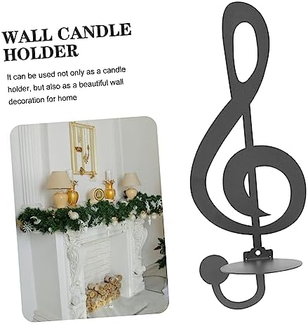 Zerodeko Music Note Wall Candle Holder Decor