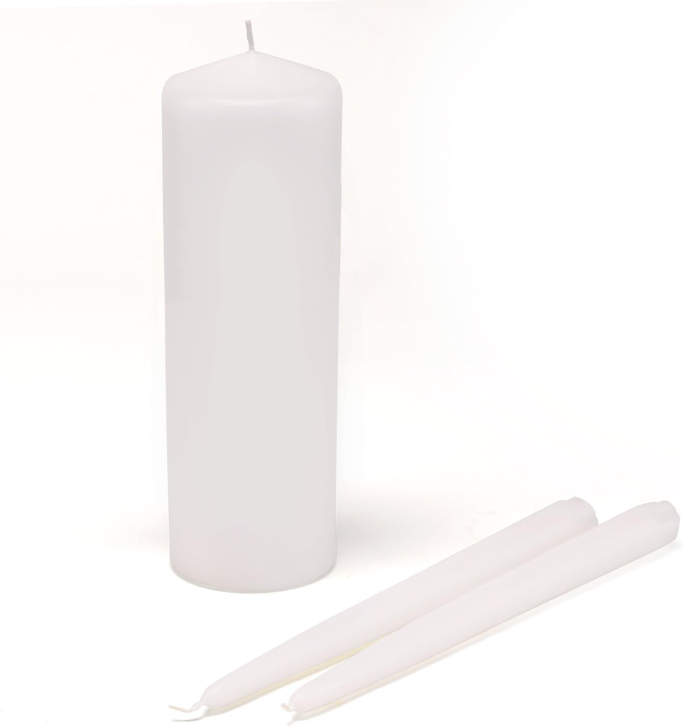 Wedding Accessories Basic White Unity Candles Set of 3 9 inch