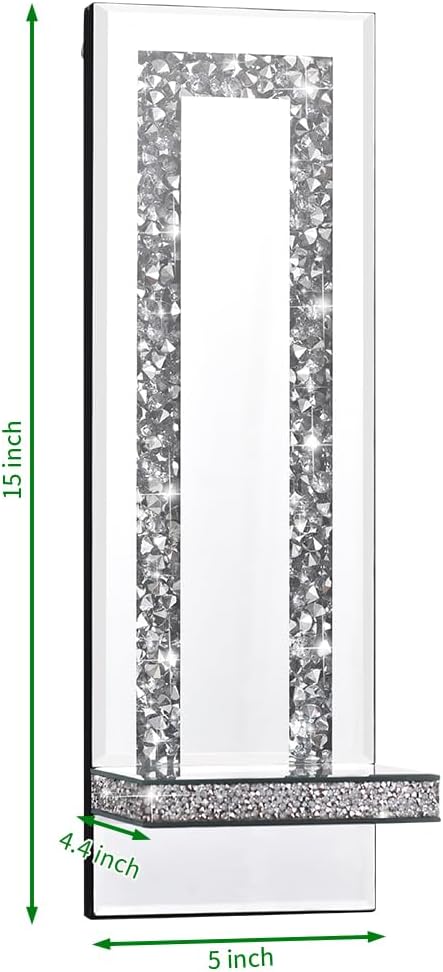 Mirrored Silver Candle Ends for Hallway or Entryway