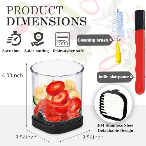 Berry Slicer Quick Efficient with 8 Blades for Fruits Vegetables