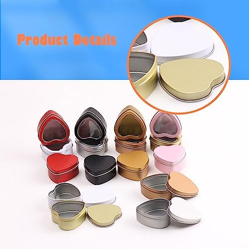 Warm Hearts 12-Piece Heart Shaped Candle Tins