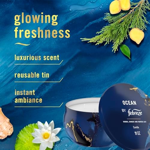 Fresh Ocean Scent Candle 11 oz Wicks Included