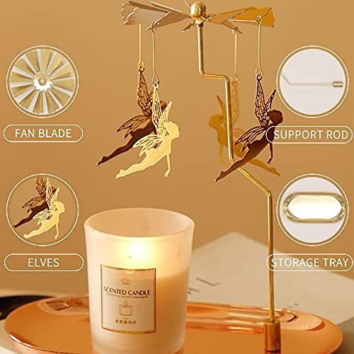 Glistening Gold Elf Candle Holder