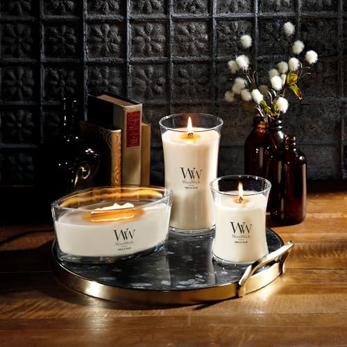 WoodWick Vanilla Bean Medium Hourglass Candle with Crackling Sound