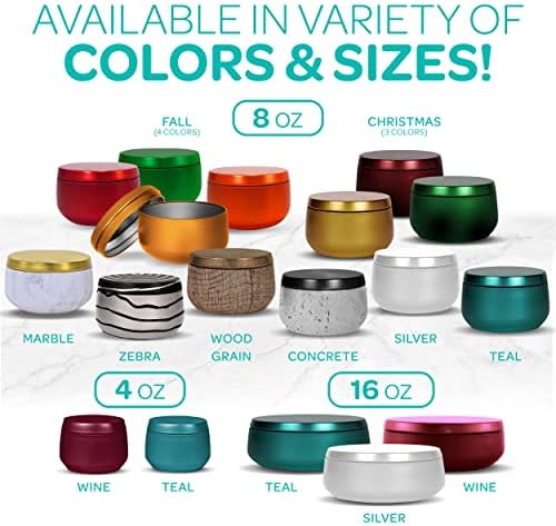 24-Pack Candle Jars for DIY - Easy Lightweight Durable
