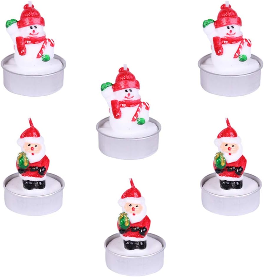 Happyyami Santa Snowman Candles-Christmas