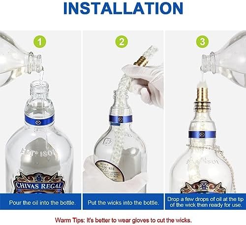 Lanmu Wine Bottle Torch Wicks Outdoor Lights Kit