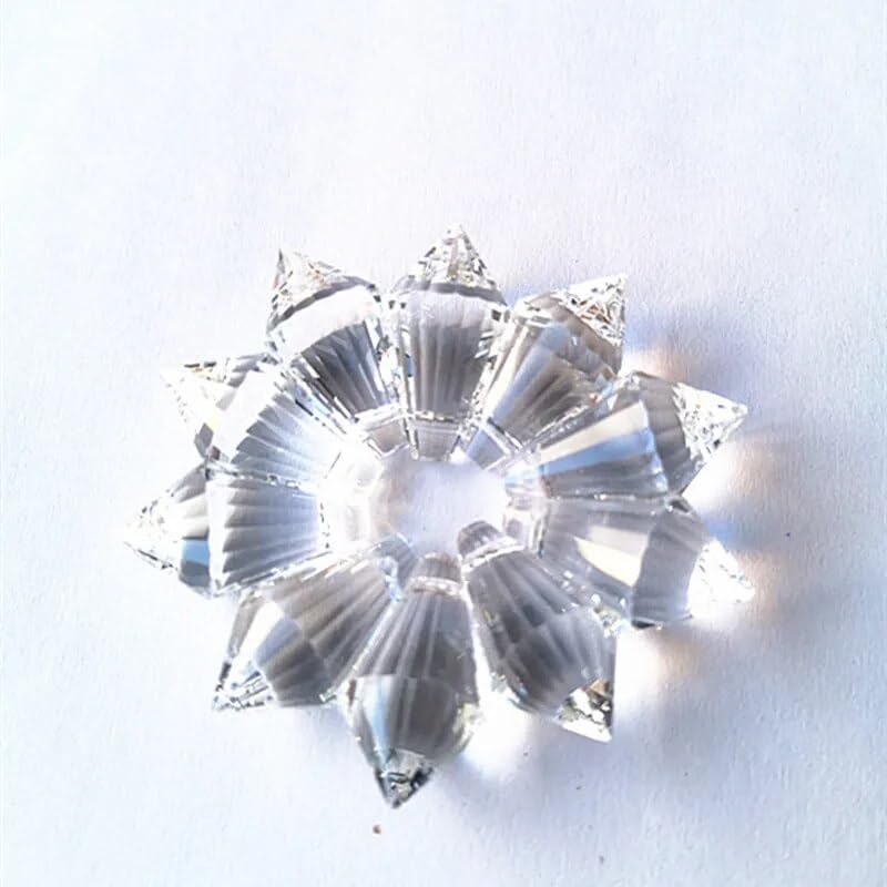 10-Piece Crystal Icicle Prisms Pendants for Chandeliers Glowing and Sparkly