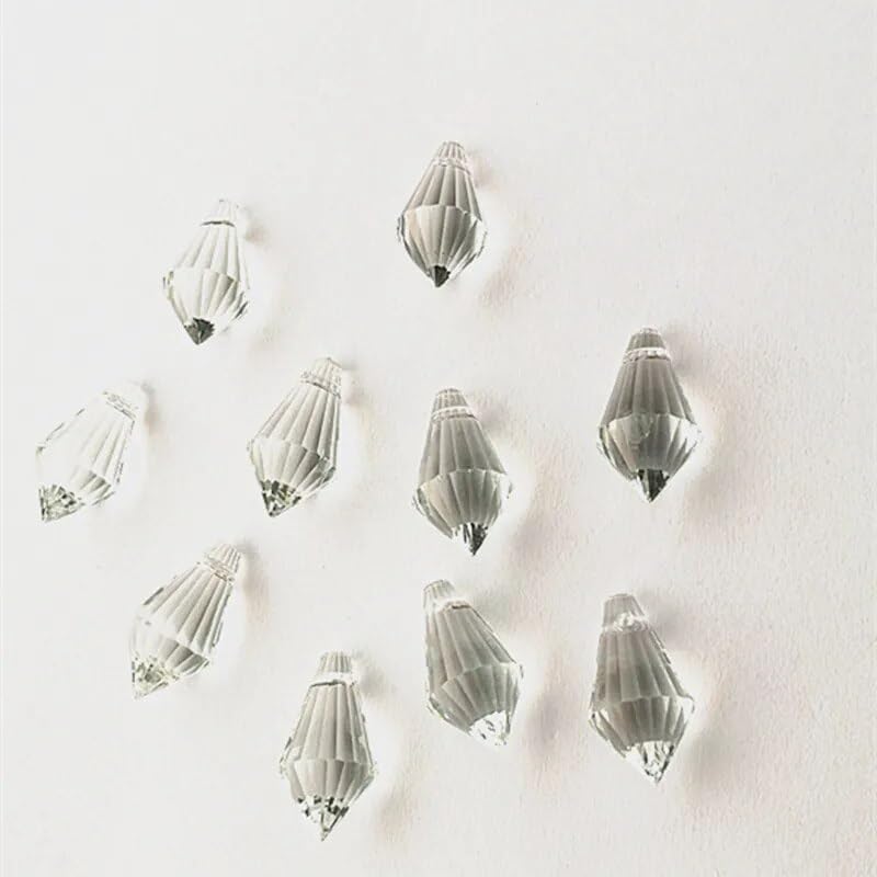 10-Piece Crystal Icicle Prisms Pendants for Chandeliers Glowing and Sparkly