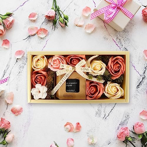 HOMSFOU Rose Light House Decorative Candle Box