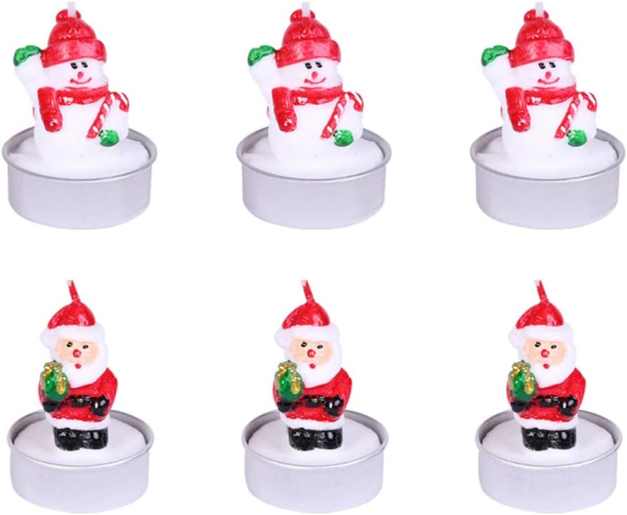 Happyyami Santa Snowman Candles-Christmas