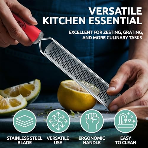 Lemon Zester Parmesan Grater Set with Stainless Steel Blades