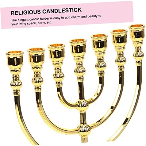 7-Piece Metal Candlestick Set for Israelis