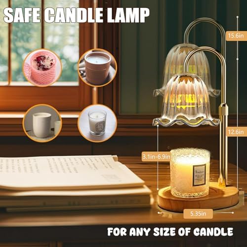 Adjustable Amber Candle Warmer with Timer