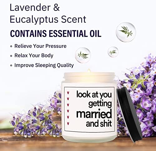 BaubleDazz Funny Wedding Engagement Scented Candle 7oz 35hrs Burner