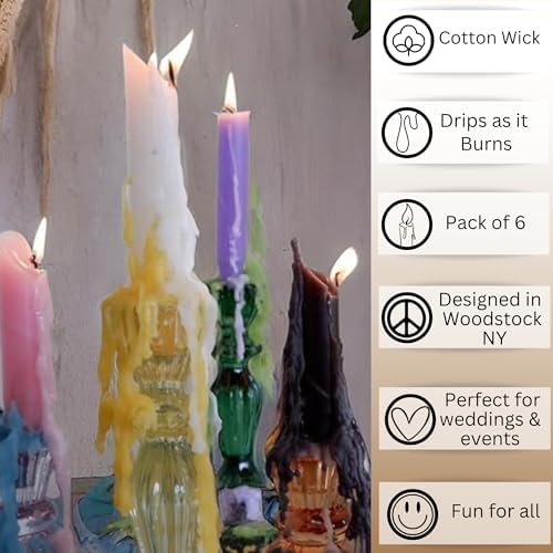 Candlestock - Dripping Wine Bottle Candles Pack of 6