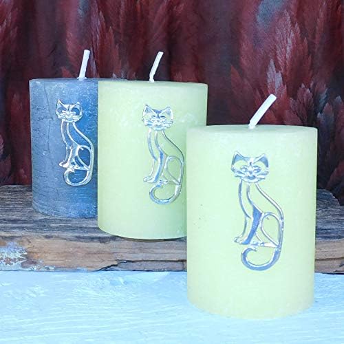 Cat Lends a Hand Fine Pewter Set of 3 Candle Pins