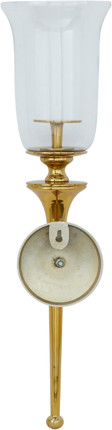 Deco 79 Gold Candle Sconce