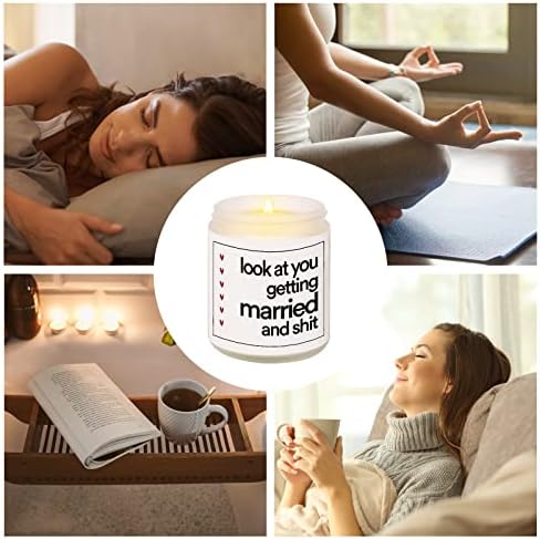 BaubleDazz Funny Wedding Engagement Scented Candle 7oz 35hrs Burner