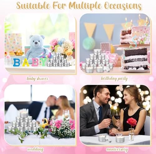 24 Mini Candles for DIY Baby ShowersWeddings