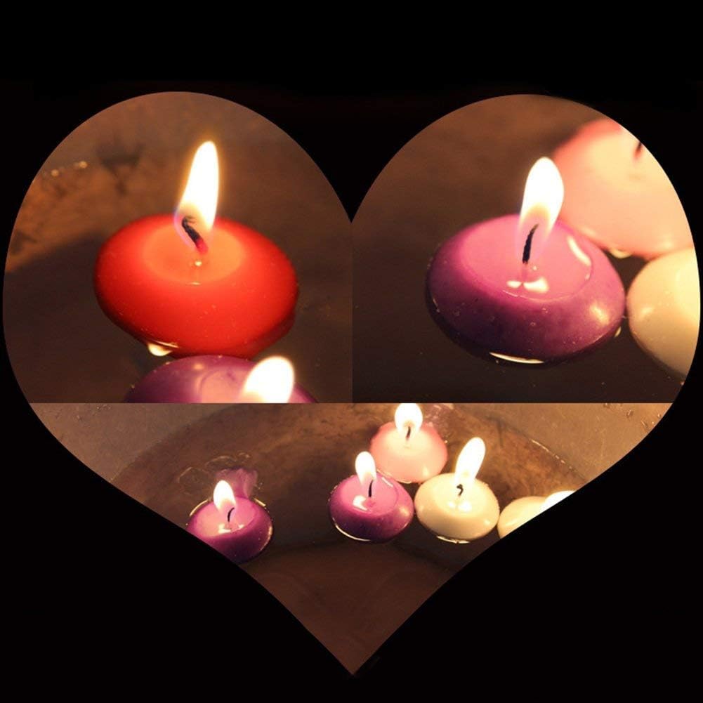 12-Piece White Floating Candles Perfect for Relaxing Hosting Parties