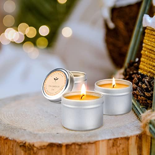 DEYBBY Pure Beeswax Emergency Candle Set of 4 - Natural Honey Scented Travel Tin