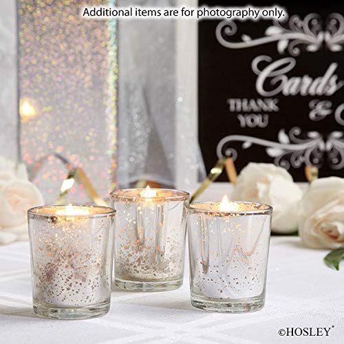 Hosley Premium Scented Glass Filled Votive Candles 6-Pack Rose