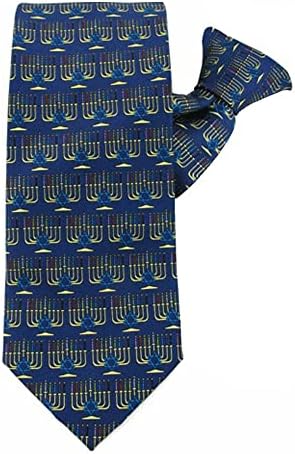 Jacob Alexander Boys Happy Hanukkah Star of David Clip-On Neck Tie