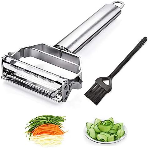 Jianlai Vegetable Julienne Peeler Stainless Steel Slicer with Brush