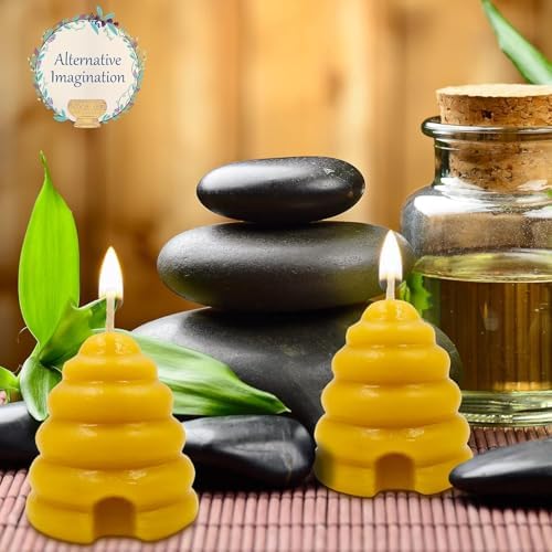 Pure Beeswax Beehive Candles Pack of 4