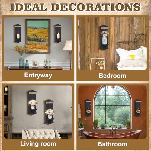Vibrant farmhouse wall decor candle scones