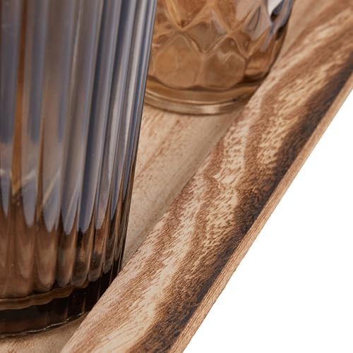 Solid Paulownia Wood Candleholder Set