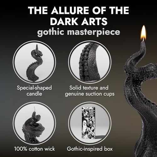 Beyond Spooky Lidy Black Candle Octopus Tentacle