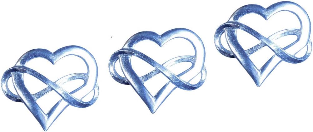 3 Set Infinity Heart Candle Pins in Fine Pewter