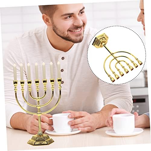 7-Piece Metal Candlestick Set for Israelis