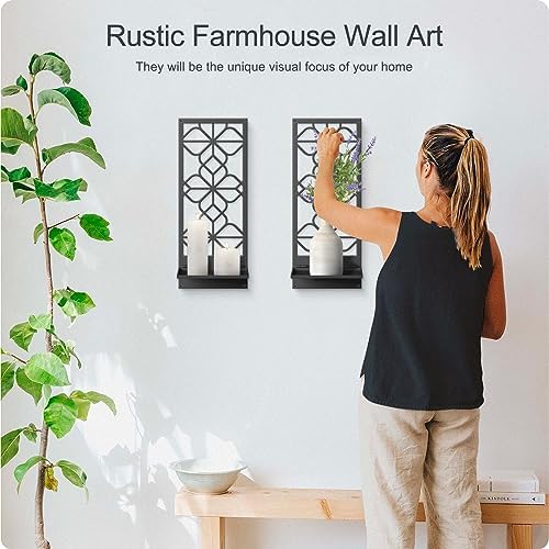 Black Metal Wall Decor Set 2-Pack