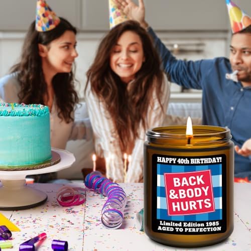 40th Birthday Candle for Women Men - Limited Edition 1985