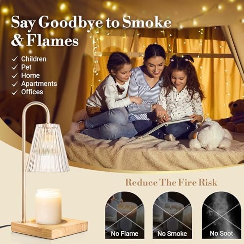 Candle Warmer Lamp with Timer Dimmer for Safe Scented Burning
