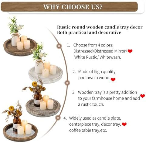 Rustic Wood Table Centerpiece Candle Holder 11x11