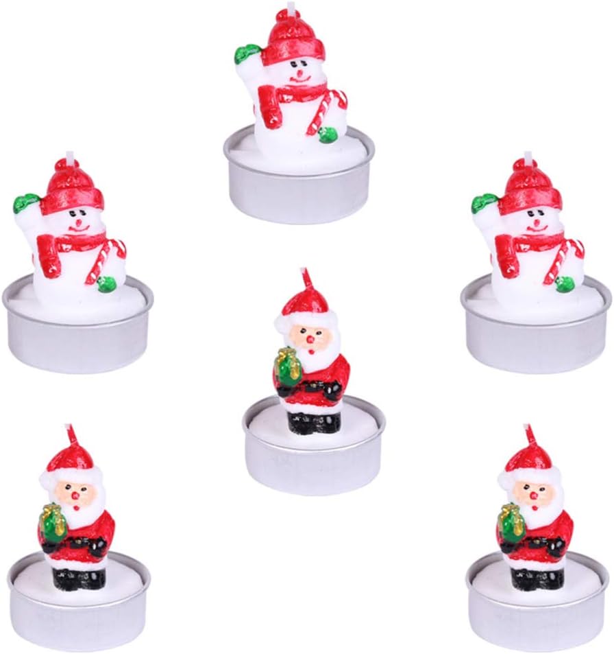 Happyyami Santa Snowman Candles-Christmas