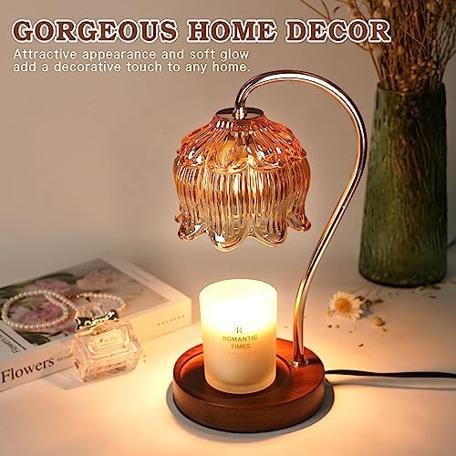 Funistree Dimmable Flower Candle Warmer Lamp with Timer