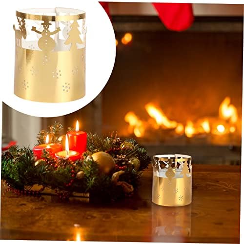 Gold Snowflake Candle Lampshades