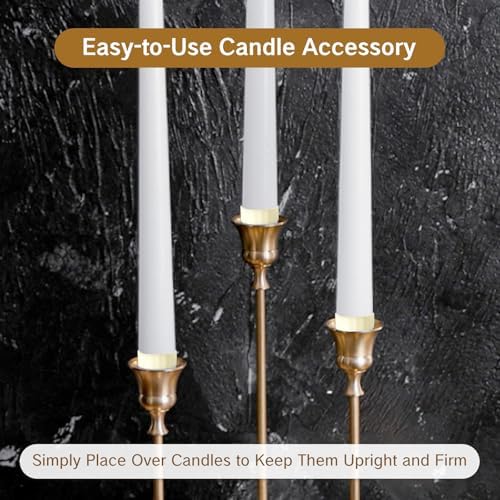 NIIIYTYB10-Piece Set of Durable Candle Huggers to Keep Taper Candles Steady