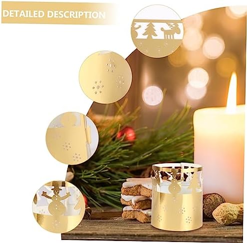 Gold Snowflake Candle Lampshades