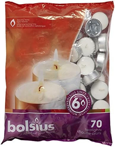 Bolsius 70-Count White Votives - Perfect Choice Small 6-Hr Burn