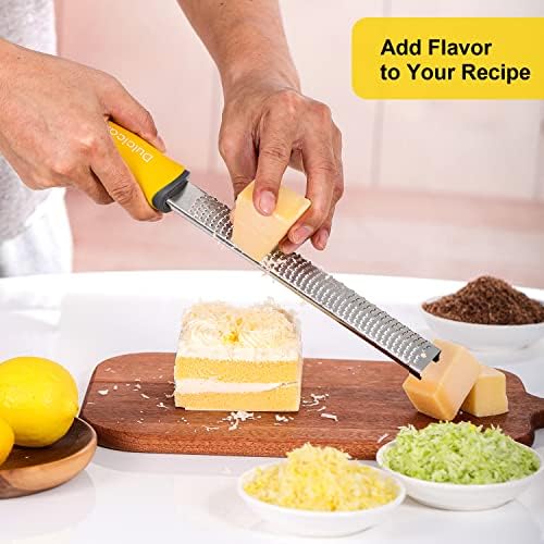 Professional Stainless Steel Lemon Zester Grater with Handle - dishwasher safe